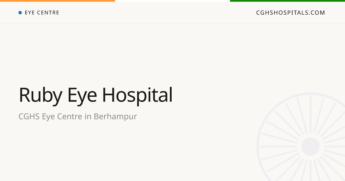 Ruby Eye Hospital (Berhampur) — CGHS Empanelled Eye Centre