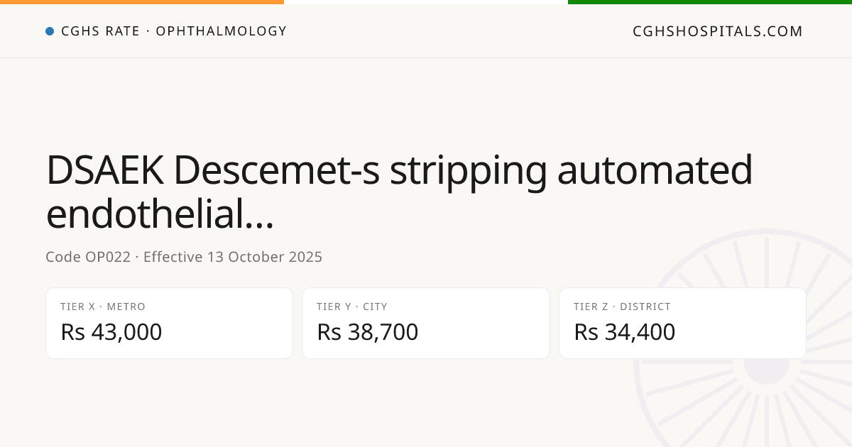 DSAEK Descemet-s stripping automated… · CGHS Rate
