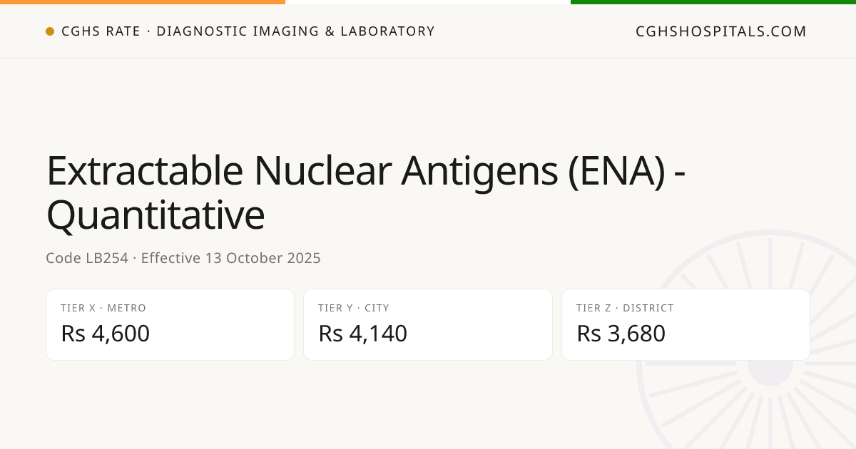 Extractable Nuclear Antigens (ENA)… · CGHS Rate