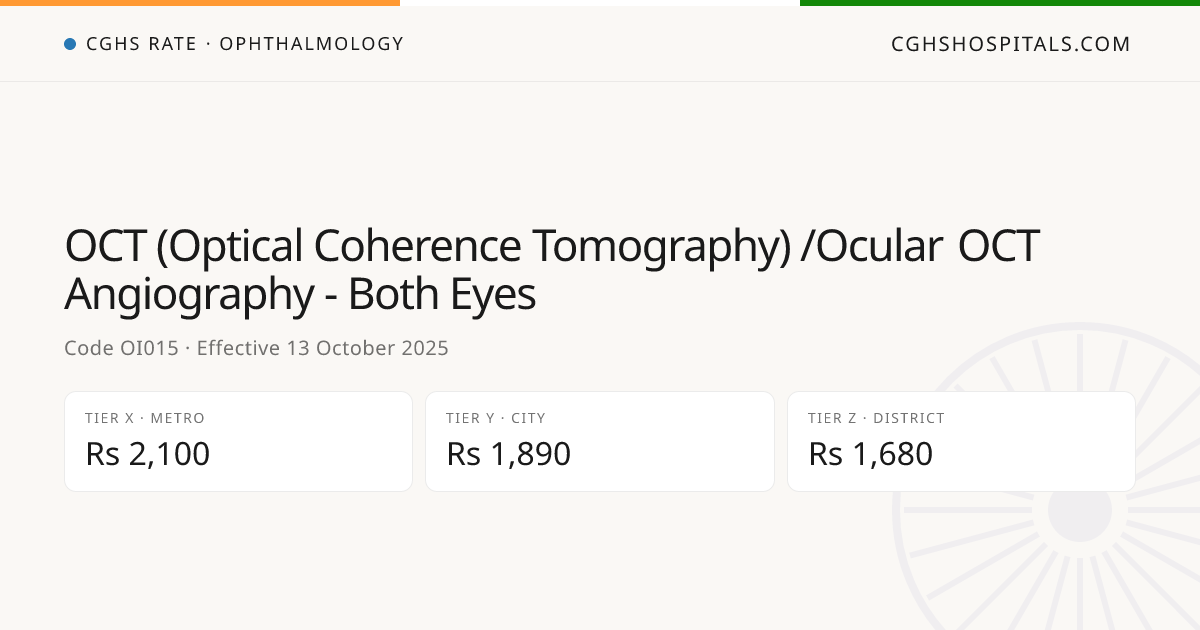 OCT (Optical Coherence Tomography) /Ocular OCT… · CGHS Rate