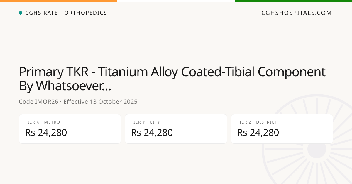 Primary TKR - Titanium Alloy Coated-Tibial… · CGHS Rate
